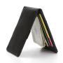 CUIKCA Money Clips Slim Leather Wallet  Women Men Rfid Wallet Purse Simple Wallet Elastic Band Business ID Credit Card cases