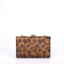 Wholesale leopard Pattern Ladies Acrylic Clutch Bag Fashion Women Tote Bag Casual Wedding Evening Bag 2024