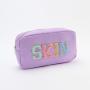 DIY Custom Logo Multi Color Multicolored Women Make Up Bag Waterproof Nylon Soft Portable Pouch Zipper Makeup Large Cosmetic Bag