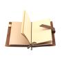 Custom notebook a5 with money clip, personalized crazy horse real leather journal travel notebook for school diary