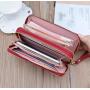 ZWY268 Double Zipper Women Long PU Leather Wallet Wholesale Daily Colorblocking Coin Purse Customizable Waterproof Card Case