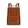Custom Logo PU Leather Fashion Cover college Bags Backpack PU Waterproof Student Backpack School Bag