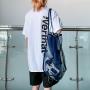 Summer fashion foldable transparent mesh nylon shoulder bag light all match travel handbag shopping bag
