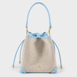2024 New bucket Colorful PU Leather Shoulder Bucket Canvas Bag Tote Drawstring Ladies Purses Bucket Bag For Women