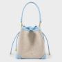 2024 New bucket Colorful PU Leather Shoulder Bucket Canvas Bag Tote Drawstring Ladies Purses Bucket Bag For Women