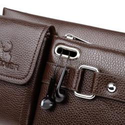 WTB052 Simple Casual Fanny Pack Fashion Waterproof Messenger Bag Large Capacity Men's Crossbody Travel Handbag