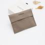 Wholesale Envelope Canvas Comb Mirror Packaging Pouch Beige Brown Cotton Makeup Cosmetic Envelope Bag