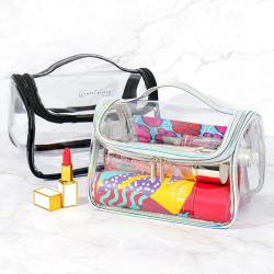 PVC transparent waterproof large capacity wash storage bag portable cosmetic bag