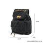 Manufacturer Fashion Quilted Backpack For Women Luxury Drawstring Ladies Custom Backpack Black Pu Leather Womens Backpacks