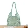 2024 New summer style women's straw shoulder bag hollow simple tote bag seaside beach large capacity bag for women