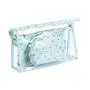 3 Pc Cosmetic Bags Set Travel Zippered Toiletry Pouch Women Pink Makeup Bag Set