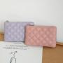 2024 New Lingge Short PU Soft Leather Coin Purse Cross Body Ultra Light Ladies Card Bags Wallets Purse