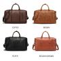 Custom OEM High quality Waterproof PU Leather Travel Luggage Weekender Overnight Duffel Bag Gym Sports Tote Duffle Bag For Men