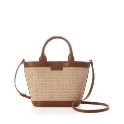 2024 Trending Women Bags Fashion PU Leather Handbag Customize Logo Straw Beach Cross Body Bags