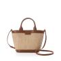 2024 Trending Women Bags Fashion PU Leather Handbag Customize Logo Straw Beach Cross Body Bags