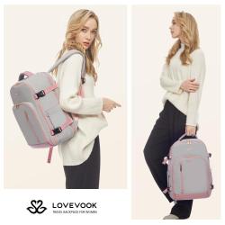 LOVEVOOK Carry on Travel Backpack Flight Approved Waterproof Travel Bag with 3 Packing Cube Luggage Weekender Overnight Backpack