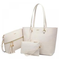 LOVEVOOK wholesale Custom Logo PU Leather Tote bags womens 3 pcs Bags Set Purse and Handbags Women Ladies Hand Bags 2021