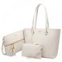 LOVEVOOK wholesale Custom Logo PU Leather Tote bags womens 3 pcs Bags Set Purse and Handbags Women Ladies Hand Bags 2021