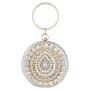 New design round evening bag rhinestone flower bag glitter handbags woman good quality sling bag