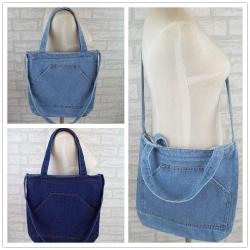 New Women's Denim Diagonal Canvas Bag Multi-Use College Student Make-Up Bag with Waterproof Feature Fashion Style