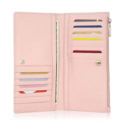 2024 Genuine Leather Plain Wallets Credit Card Holder Luxury Pu Women's Bifold Wallet Rfid