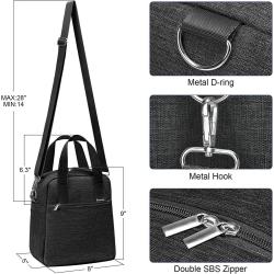 Gelory Large Waterproof Tote Insulation Picnic Lunchbox Fashion Picnic Travel Insulated Shoulder Lunch Bag