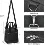 Gelory Large Waterproof Tote Insulation Picnic Lunchbox Fashion Picnic Travel Insulated Shoulder Lunch Bag
