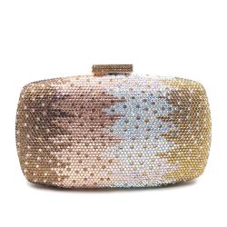 Wholesale rhinestone inlaid evening bags in stock banquet chain shoulder bags women handbags round clutch evening bags