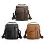 ZR765 Men Bag New Leather Briefcase Handbag backpack Single Shoulder Crossbody Bag PU Business Youth Vertical Boy Shoulder Bag