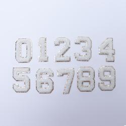 Patches Custom Embroidery Chenille Patches Self Adhesive Iron On Bag Accessory Gameday Events Chenille Number Letter Patch