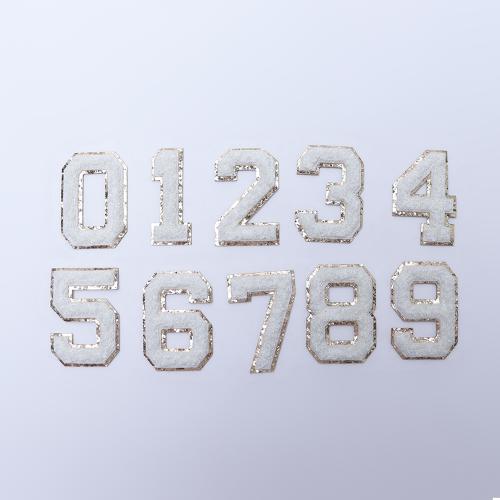 Patches Custom Embroidery Chenille Patches Self Adhesive Iron On Bag Accessory Gameday Events Chenille Number Letter Patch