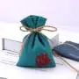 Custom Embroidery Small Organic Cotton Pouch Luxury Promotion Gift Sachet Packing Canvas Drawstring Bag