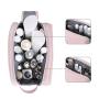 Large Vegan Leather Makeup Bag Zipper Pouch Travel Cosmetic Organizer for Women and Girls