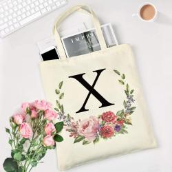 Gelory Recycled Large Book Tote Gift Bag Eco Friendly Women Canvas Tote Bags Reusable Grocery Shopping Bags
