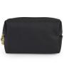 Factory Direct Supply Travel Makeup Pouch Custom Logo Pu Leather Plain Cosmetic Bag
