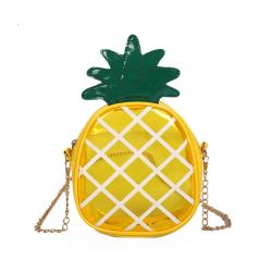 Custom shape bag Fashion Clear Window Pins Display Girls Crossbody pain pineapple Bag  clear tote cute Handbags