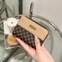 Coin purse 2024 fashion plush vintage clutch one piece small mini bag card bag wallet purse