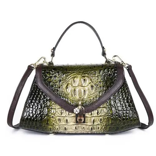 2024 Fashion Women Embossing Snake Genuine Leather Shoulder Hand Bags Classics Retro Antiparallelogram Portability Handbags