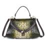 2024 Fashion Women Embossing Snake Genuine Leather Shoulder Hand Bags Classics Retro Antiparallelogram Portability Handbags