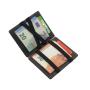 Slim magic elastic strap wallet mens rfid crazy horse pu leather smart wallet with zip coin pocket