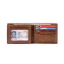 Hot sale Custom men's flip wallet rfid blocking custom logo men's bag leather flip wallet with gift box