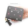 OEC002  Fashion 2023 New Women Short Wallet High Quality Tassel Zipper Leather Pocket Manufacturer Short Wallet Women