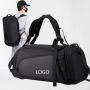 Custom Large Capacity Waterproof Men Sport Travel Duffle Bag With Logo Travel Backpack With Shoe Compartment  Nylon Gym Bags