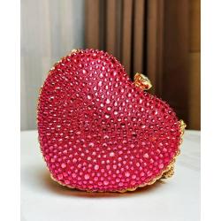 New Rhinestone Clutch Bags Luxury Handbags Heart Shaped Shiny Banquet Party Clutch Bag Evening Bags
