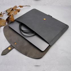 Branded leather protective laptop sleeve customized magnetic laptop notebook case tablet sleeve