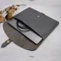 Branded leather protective laptop sleeve customized magnetic laptop notebook case tablet sleeve