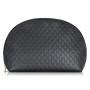 Custom Weave Emboss Pattern PU Leather Large Capacity Waterproof Nail Cosmetic Bag Travel Makeup Case For Women