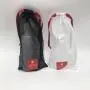 Custom Logo Printing Black White Nylon Mesh Gift Packaging  Bag Luxury Drawstring Mesh Pouch For Shoe