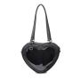 Factory customized heart shape ita bag with clear window custom design transparent PVC heart ita bag