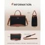 LOVEVOOK 15.6 Inch Large Capacity Business Work Bag with Clutch Purse for Teacher Canvas Computer Office Laptop Tote Bag Women